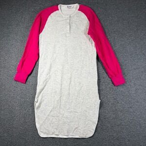 Vintage Duofold Two Layer Henley Nightgown Sleep shirt Womens Medium M
